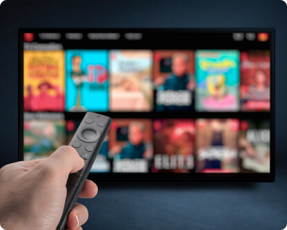 IPTV GERMANY auf einem modernen Flachbildfernseher